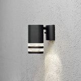 Modena GU10 Ned Transparent Vägglampa Ute Svart, 15.5 cm