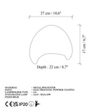 Kigali Small Wall (H 22 cm) Vit Vägglampa
