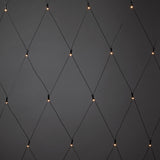 Nät Frostad LED Svart kabel 24V/IP44 Ljusslinga Ute 2x2m, Amber