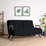 Apia 2-sits (25 x 134 x 121 cm) 2-sits bäddsoffa Svart
