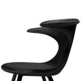 Flair Stol Black Leather, Black