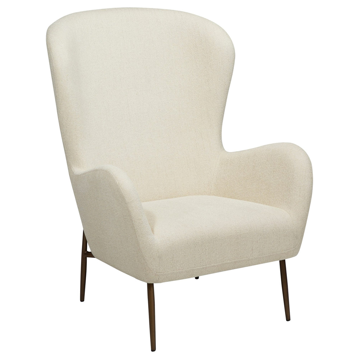 Glam Loungefåtölj Bone White, Antique Brass, 105 cm