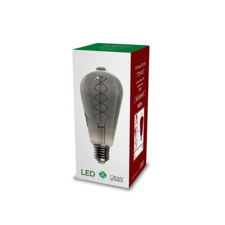 Glödlampa E27 SPIRAL-LED ST64 Glödlampa Rökfärgad