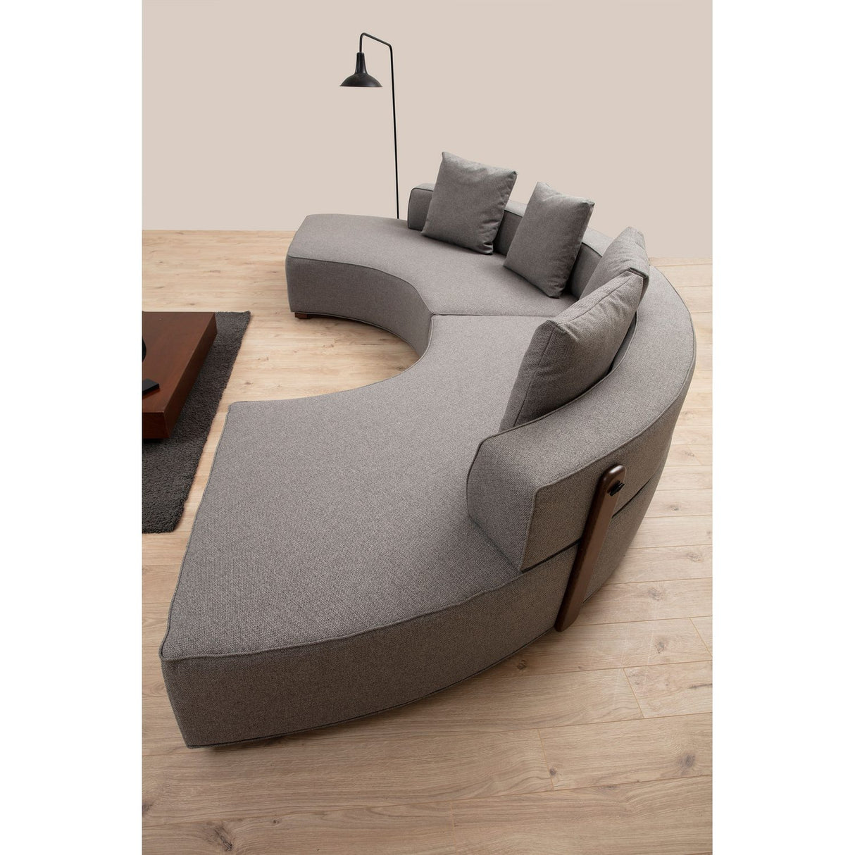 Paramaribo U-form (360-105 x 70 cm) Grå Hörnsoffa