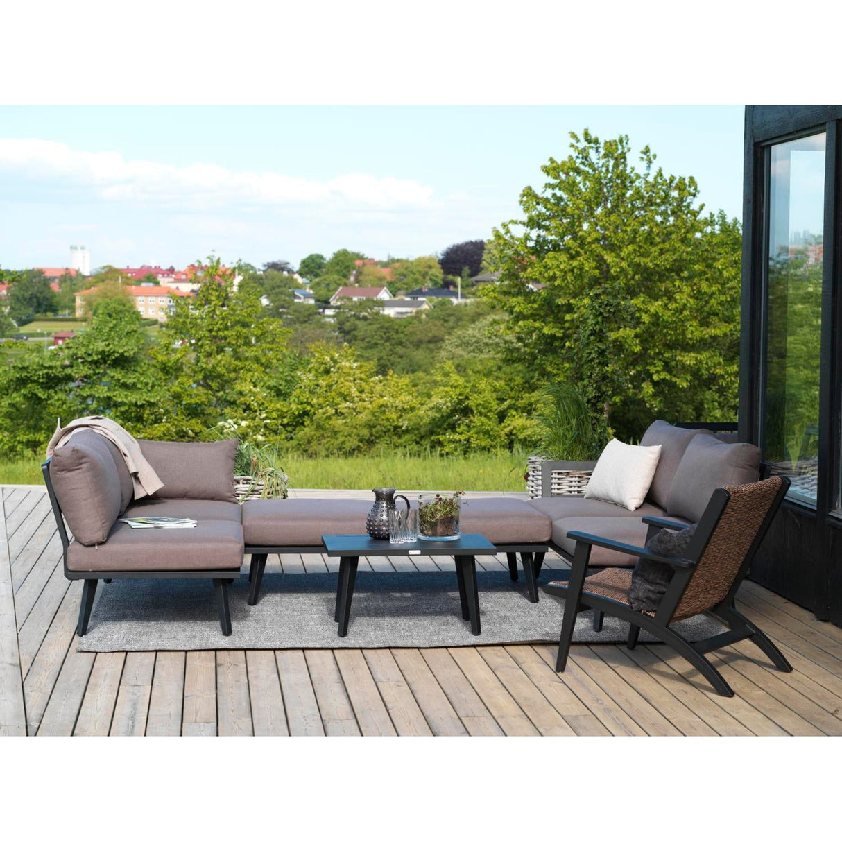 Kira Loungefåtölj Svart/Rustik