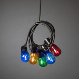 E14 Ovala LED Svart kabel 6V/IP44 Ljusslinga Ute 40 Lampor (9.75m), Varmvit