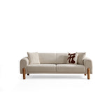 Accra 3-sits (228 x 88 x 75 cm) Creme 3-sits bäddsoffa