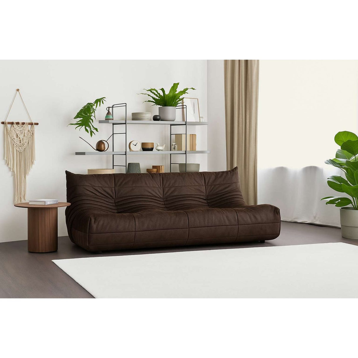 Liza 3-sits soffa Brun