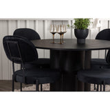 Olivia, Stella Rund matgrupp Svart, Svart, 4st