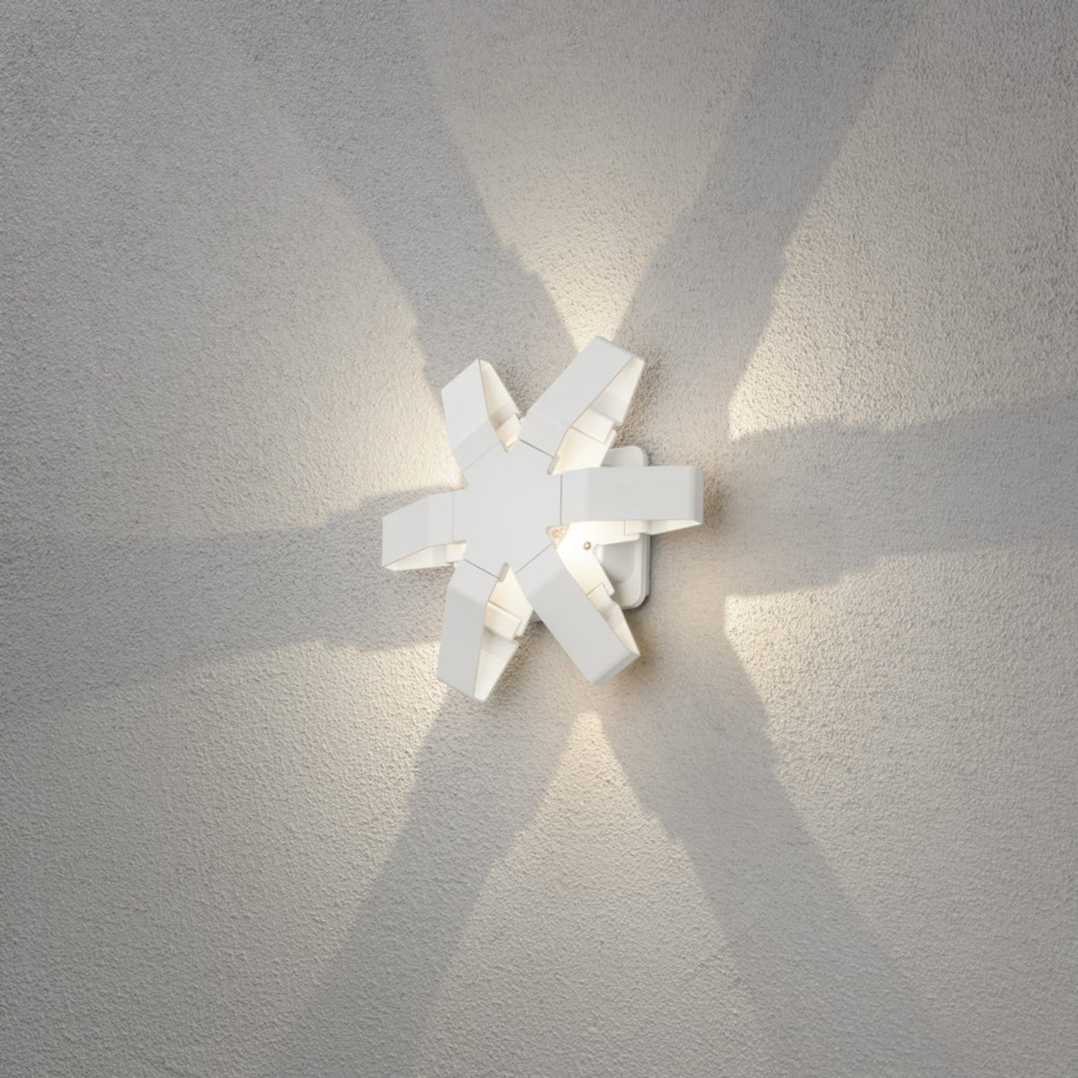 Pescara Stjärna HP-LED 3W Vägglampa Ute Vit