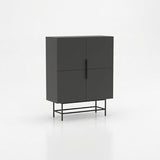 Edinburgh (100 x 128 x 40 cm) Sideboard Antracit svart