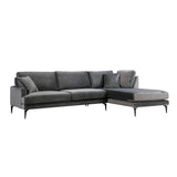 Quito Hörn (283-180 x 90 x 88 cm) Hörnsoffa Antracit, Vänster
