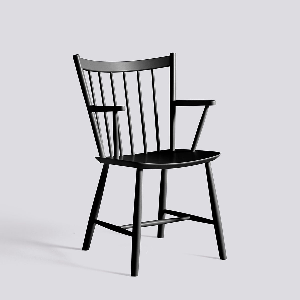 J42 Stol Black – bokfaner med vattenbaserad lack, Black – massiv bok med vattenbaserad lack