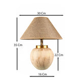 Bordslampa serie Ulaanbaatar (H 35 cm) Beige Bordslampa