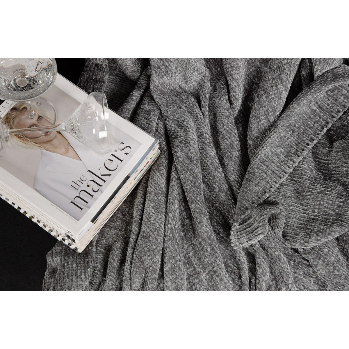 Ally Pläd Mörkgrå