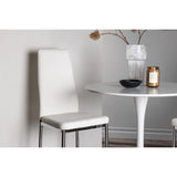 Hamden, Pastill Rund matgrupp Silver,Vitt, Vit, ⌀80
