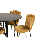 Plaza, Limhamn Rund matgrupp Svart, Gul, Svart, ⌀100