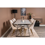 Estelle, Velvet Deluxe Rektangulär matgrupp Beige