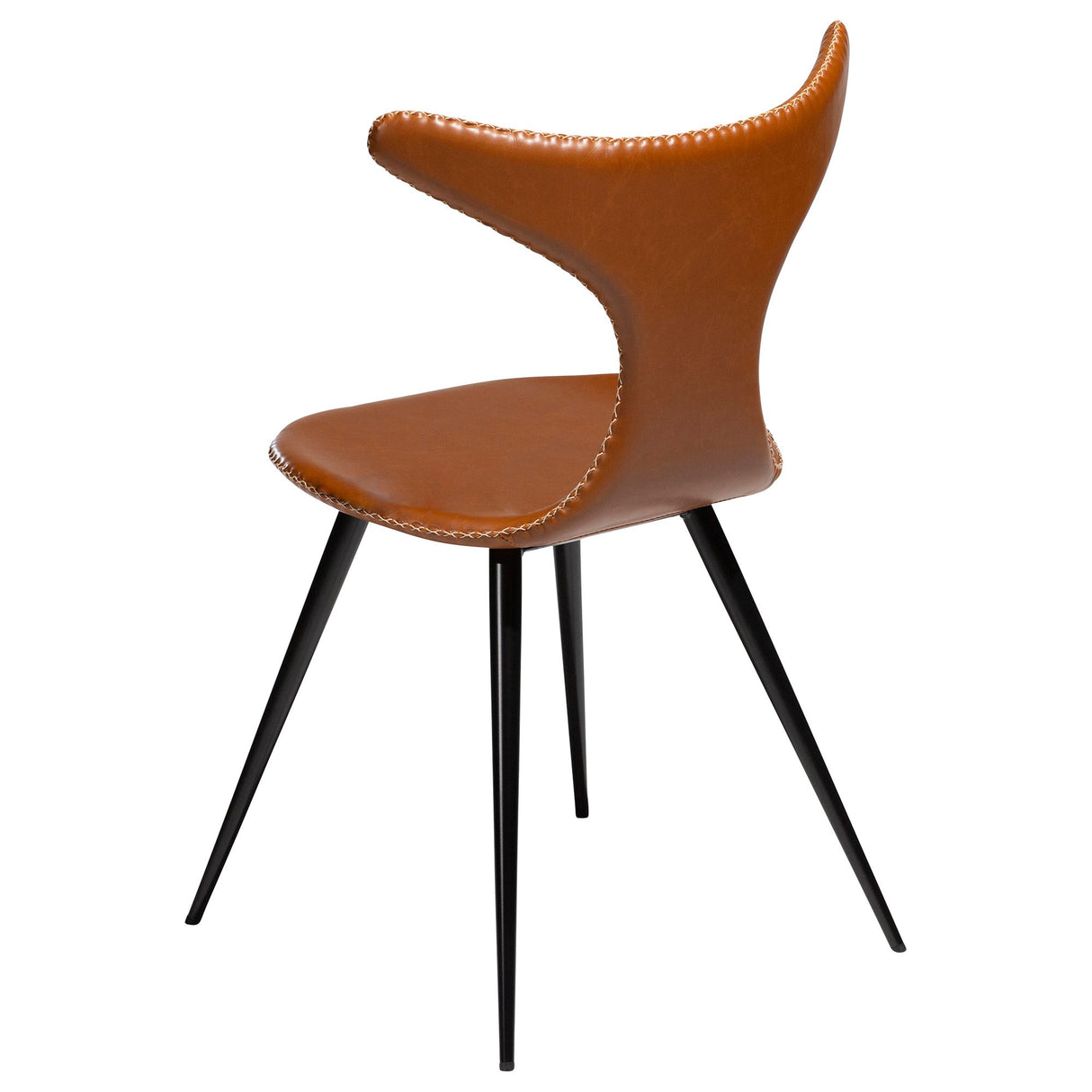 Dolphin Stol Vintage Light Brown Art.Leather, Black