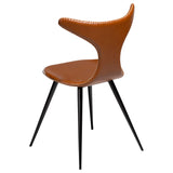 Dolphin Stol Vintage Light Brown Art.Leather, Black