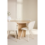 Strada, Lilja Oval matgrupp Beige, Vitpigmenterad, ⌀120