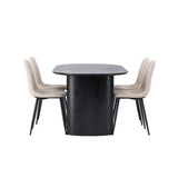 Isolde, Polar Oval matgrupp Beige,Svart, Svart, 180 x 90
