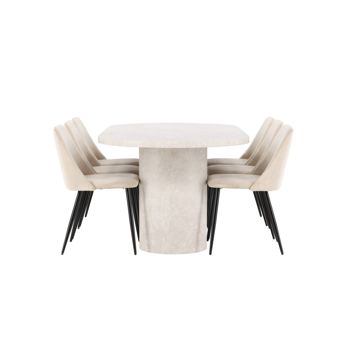 Narvik, Night Oval matgrupp Beige, Svart, Beige, 200 x 100
