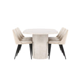 Narvik, Night Oval matgrupp Beige, Svart, Beige, 200 x 100
