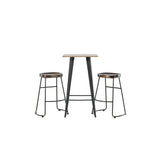 Tempe, Ozark Rektangulär matgrupp Svart,Mörk valnöt, Valnöt, 60 x 60