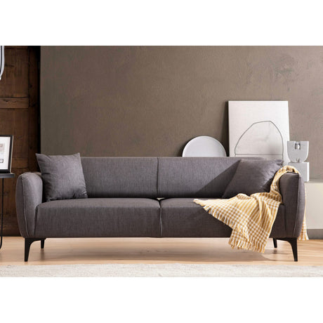 Windhoek (220 x 67 x 95 cm) Mörkgrå 3-sitssoffa