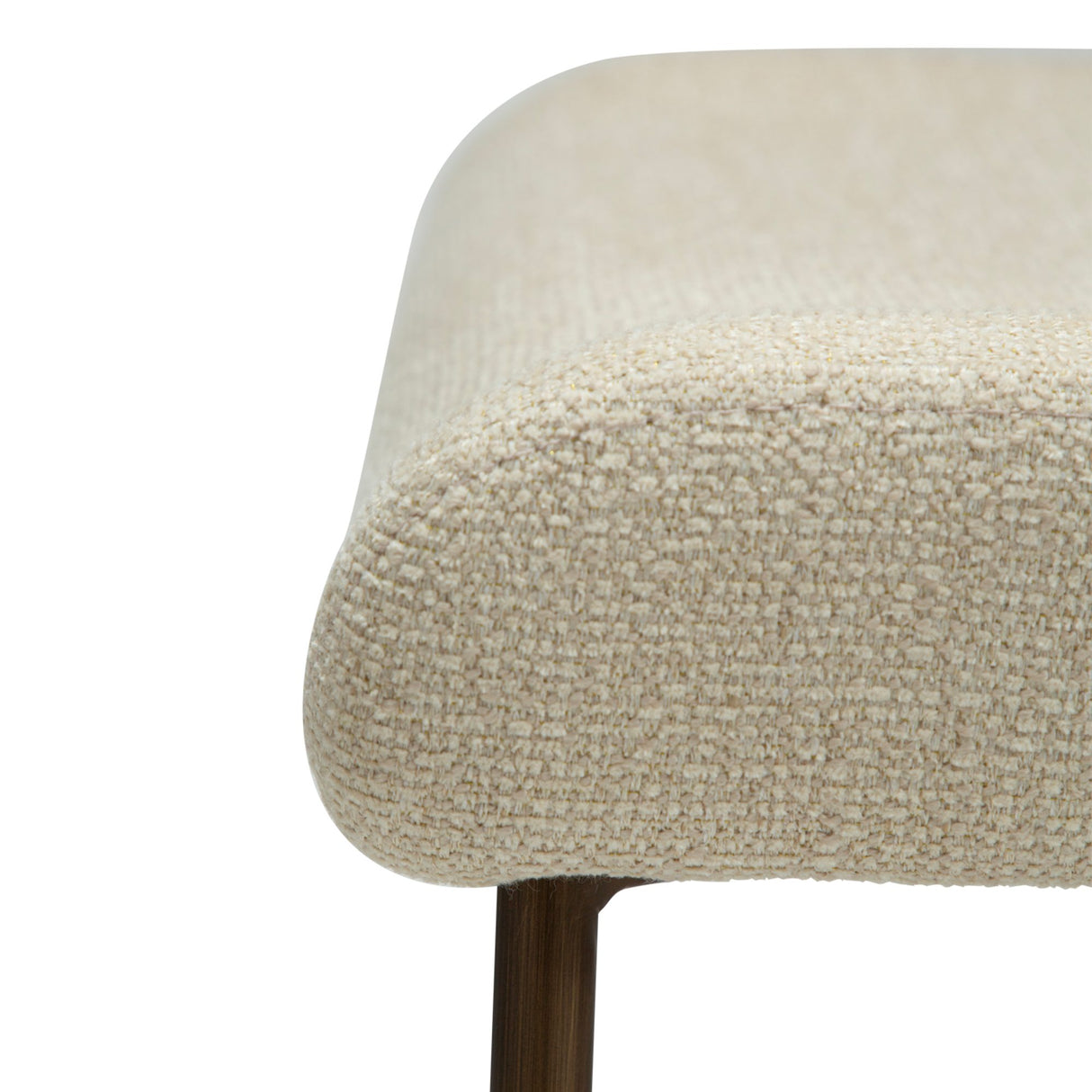 Glam Stol Frosted Almond, Antique Brass