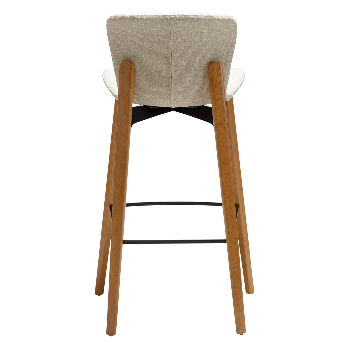 Paragon Barstol Bone White bouclé, Oak