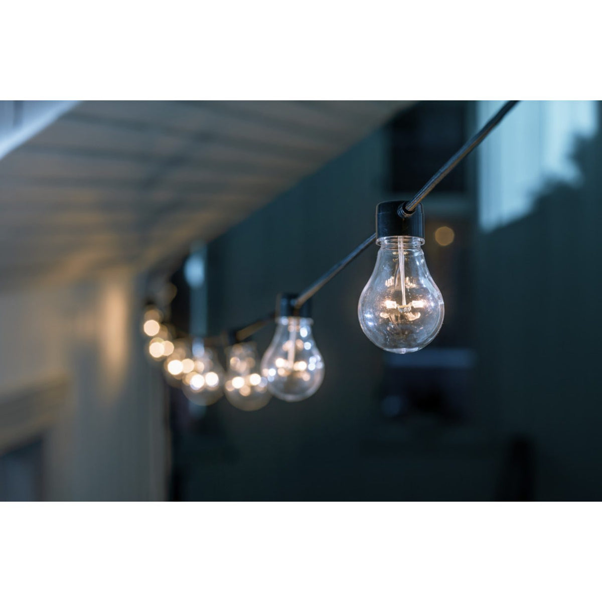 E27 10 Amber LED Textilkabel Ljusslinga Inomhus Svart