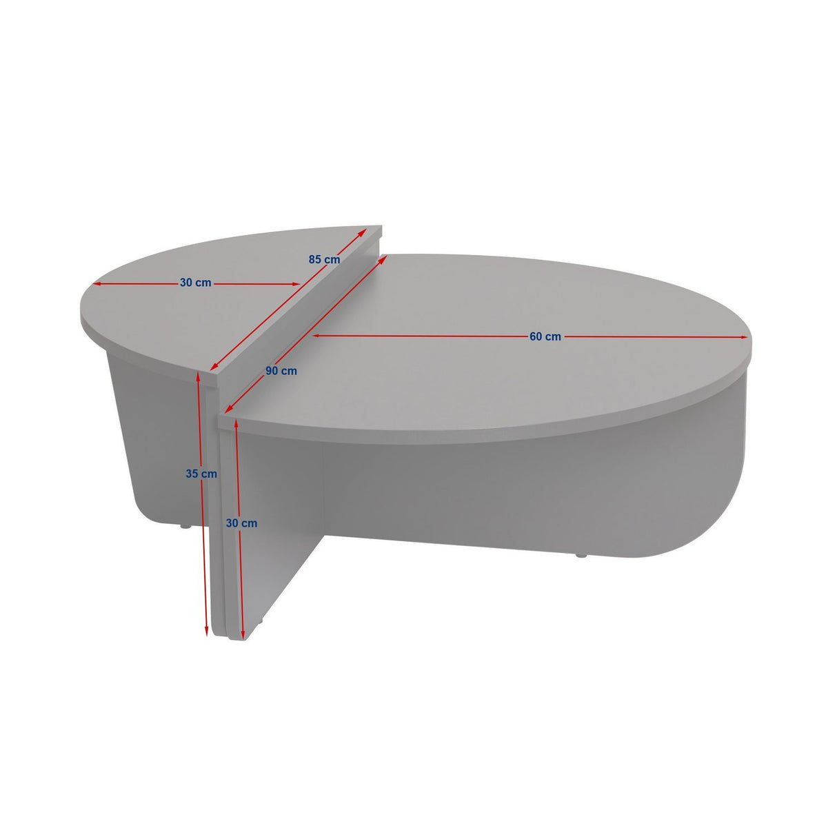 Durban (90 x 30 x 60 cm) Soffbord Antracit