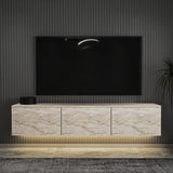 Bergen Upplyst (160 x 35 x 32 cm) TV-bänk Travertin