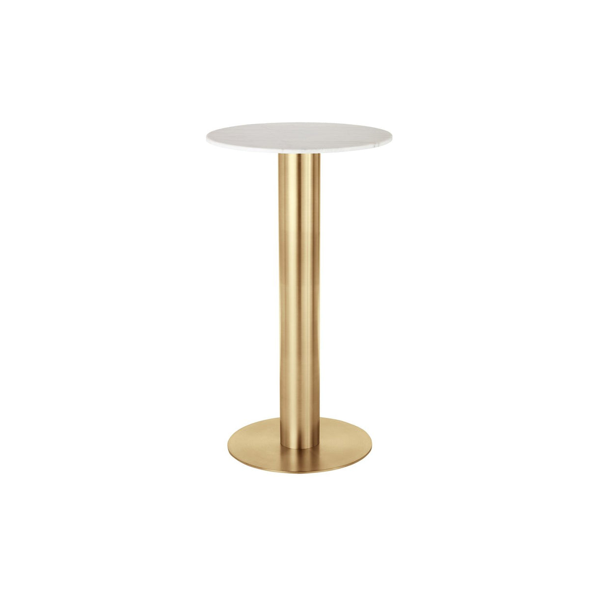 Tube Högt bord med stenskiva Brass, 60 cm