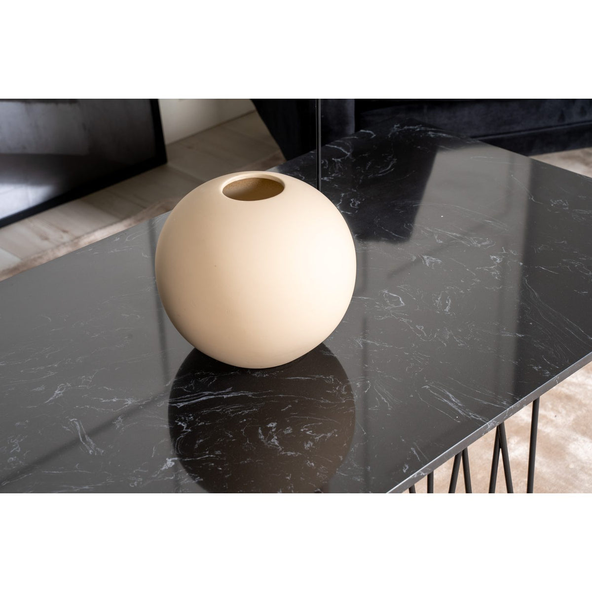 Sten Soffbord Svart, 43 x 140 x 60