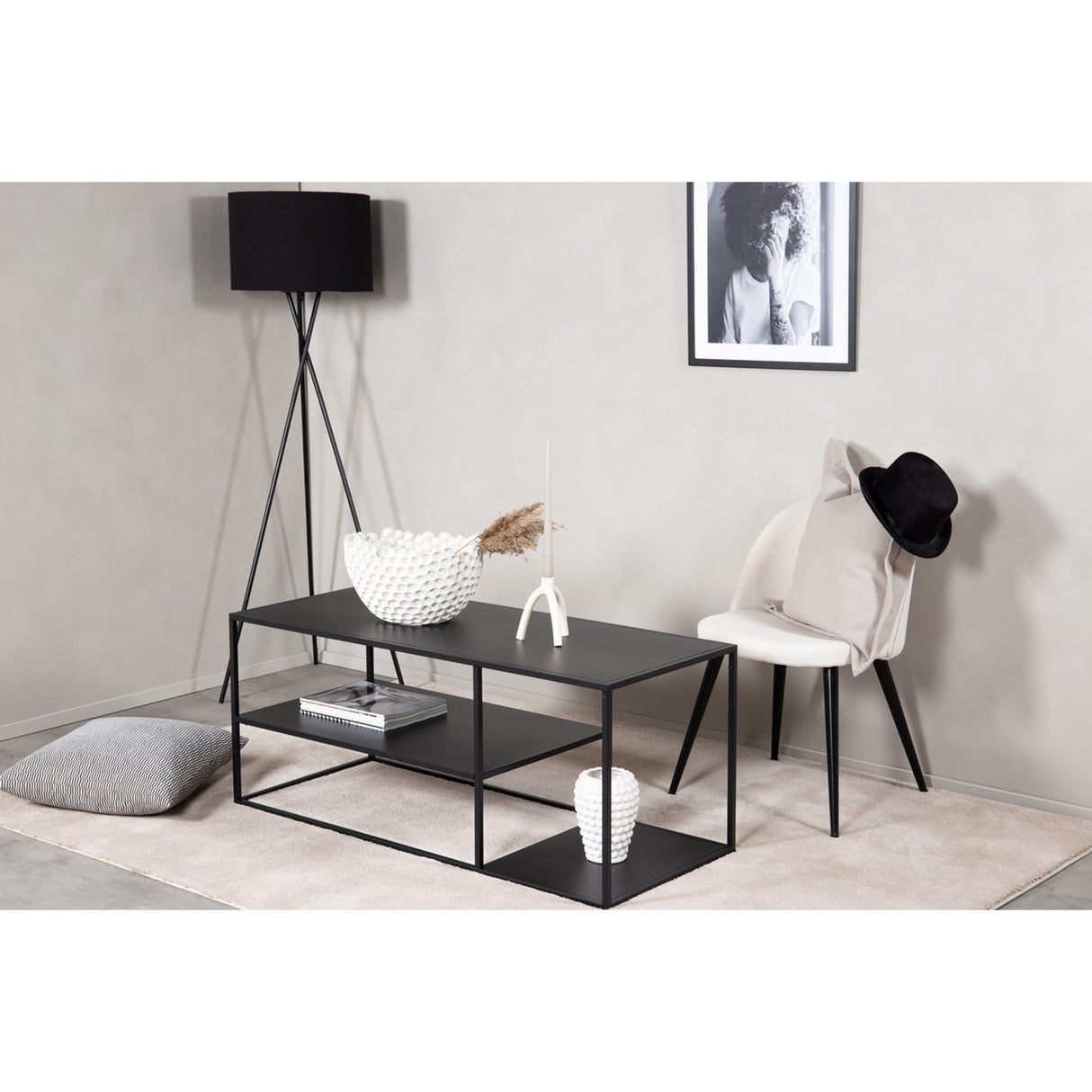 Staal Soffbord Svart, 120x50x50