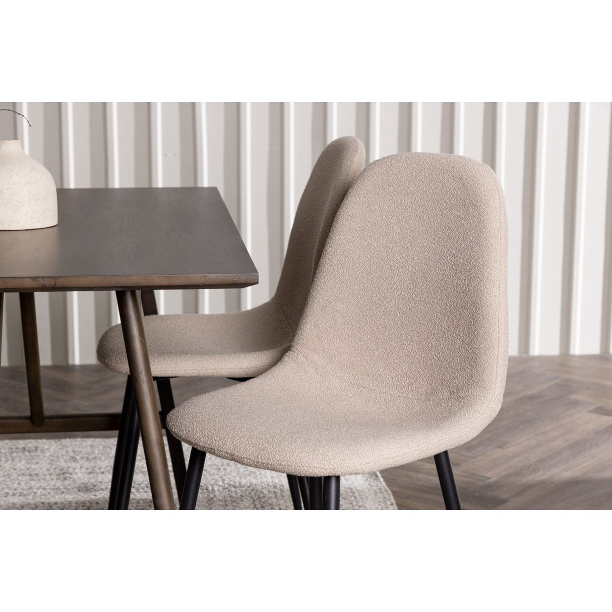 Kaseidon, Polar Rektangulär matgrupp Beige,Svart, Mörkbrun, 120 x 80
