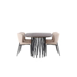 Stone, Modesto Oval matgrupp Beige,Svart, Svart, mocka, 220 x 100