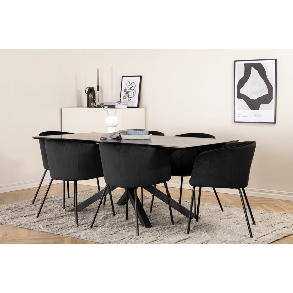 Piazza, Berit Rektangulär matgrupp