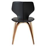 S.I.T Stol Vintage Black Art.Leather, Walnut