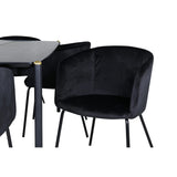 Pelle, Berit Rektangulär matgrupp Svart, Svart, 190 x 90