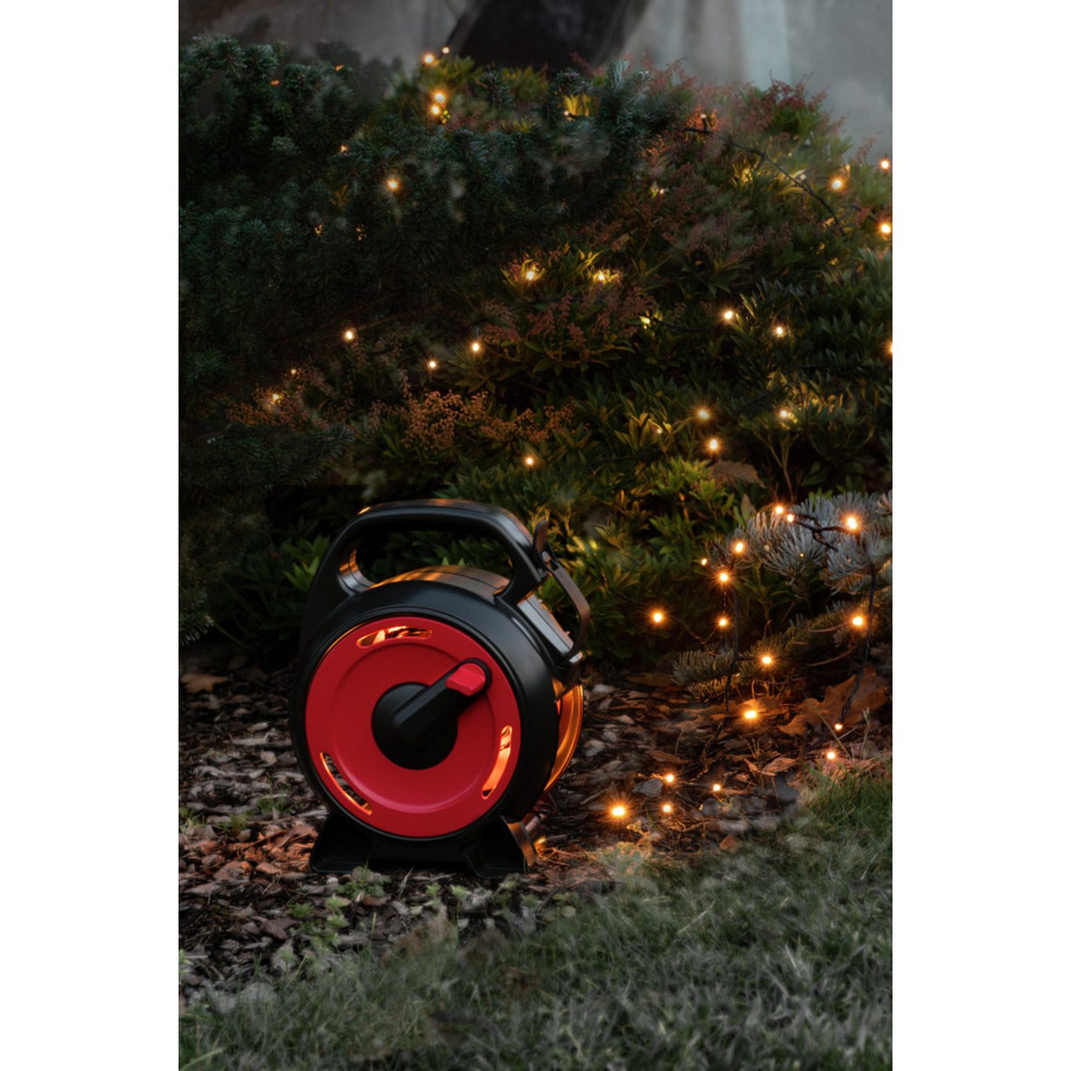 med Sladdvinda LED Svart Soft-cable Ljusslinga Ute 10.43m, Varmvit