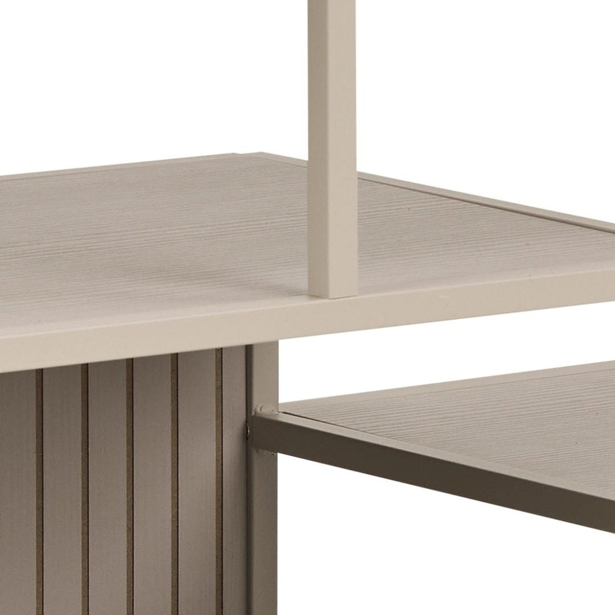 Seaford Bokhylla med vändbar bakpanel 78x114x35 cm Varm Grå