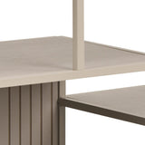 Seaford Bokhylla med vändbar bakpanel 78x114x35 cm Varm Grå