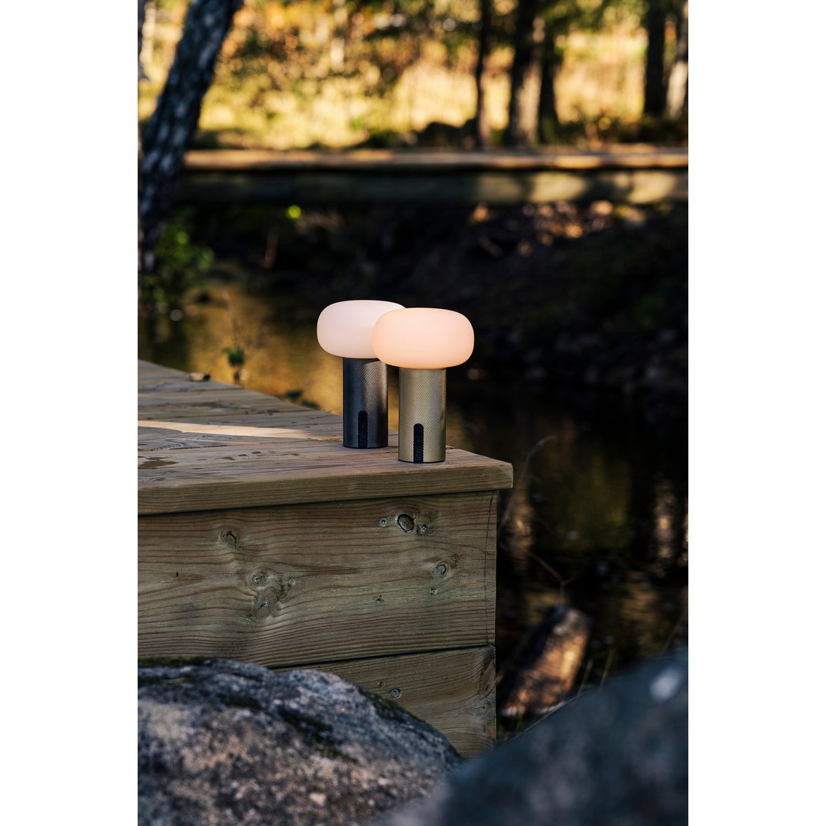 Antibes Mini USB Bordslampa Ute/Inne Mässing