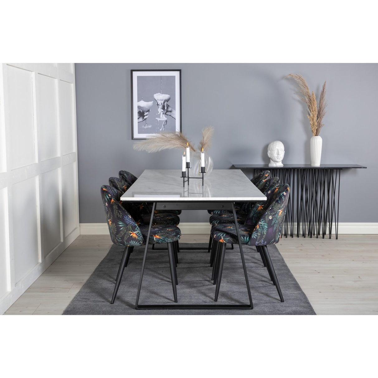 Estelle, Velvet Rektangulär matgrupp Beige
