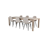 Slider, Polar Rektangulär matgrupp Beige,Svart, Vitlaserad, 170 x 95