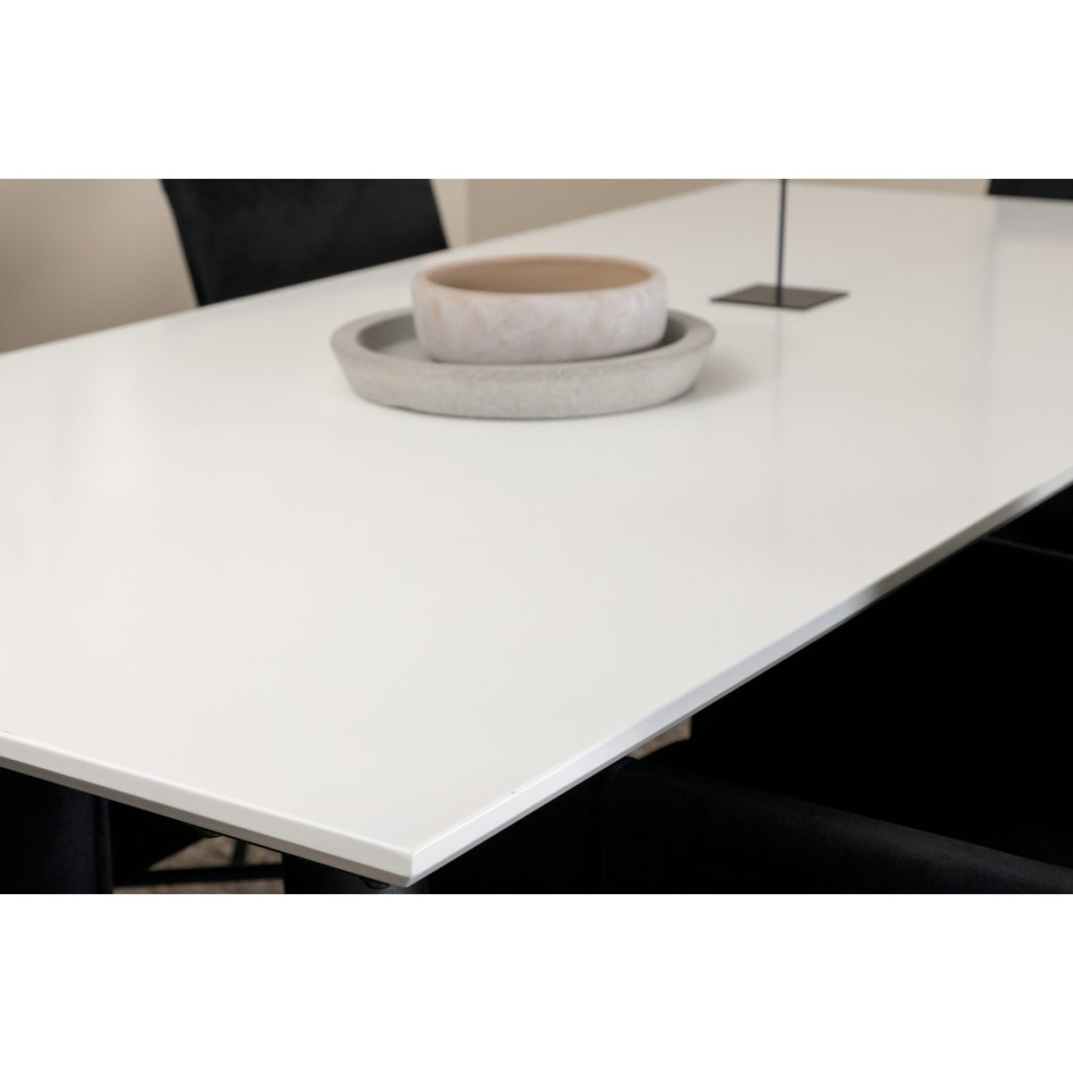 Jimmy, Petra Rektangulär matgrupp Svart, Svart,Vitt, 195 x 90